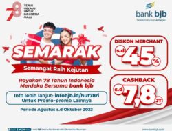 Promo HUT RI ke-78 dari Bank BJB, Cek Nih Daftarnya!