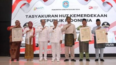 Kanwil Kemenkumham Kalbar telah menerbitkan HAKI untuk tiga inovasi Kubu Raya yang diberikan tepat HUT ke-78 RI pada Kamis (17/8). Foto: dian