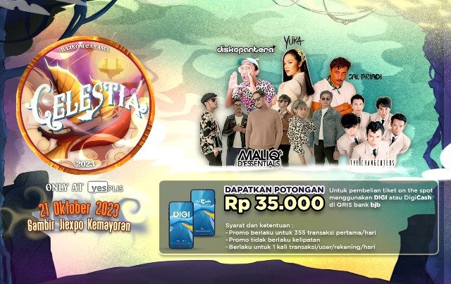 Bank bjb berkomitmen untuk senantiasa mendukung berbagai event kreatif yang dilakukan generasi muda. Dukungan nyata bank bjb kali ini diberikan dalam gelaran Event Celestia alias Cerita Lelana Suara Euforia yang digelar SMAN 68 Jakarta, pada 21 Oktober 2023 di Gambir Expo Kemayoran.