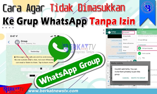 Cara tidak dimasukan ke grup whatsapp tanpa ijin