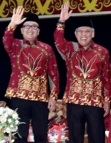 Pasangan Bupati dan Wakil Bupati Muda Mahendrawan - Sujiwo yang masa jabatannya dipercepat pada 31 Desember 2023 sehingga tidak berakhir pada 17 Februari 2024
