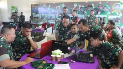 Mabes TNI AD melatih personel Kodim 1202/Singkawang tentang manajemen Teritorial pada Rabu (25/10). Foto: uck