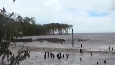 Hampir mayoritas Desa Kuala Karang di Kecamatan Teluk Pakedai masuk dalam kawasan hutan lindung. Status ini tampaknya menjadi salah satu hambatan rencana relokasi yang diinginkan lantaran Kuala Karang yang terkikis dengan abrasi. Foto: dok berkatnewstv