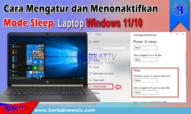 Mengatur dan Menonaktifkan Mode Sleep Laptop Windows 10/11