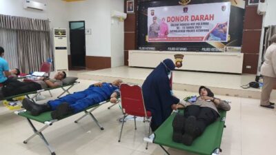 40 Personel Polairud Donorkan Darah