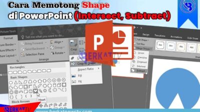 Cara Memotong Shape di PowerPoint (Intersect, Subtract)