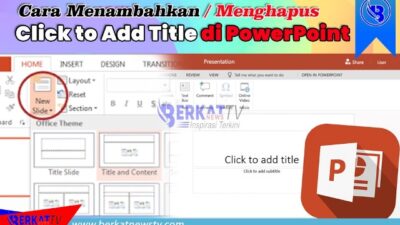 Cara Menambahkan / Menghapus Click to Add Title di PowerPoint