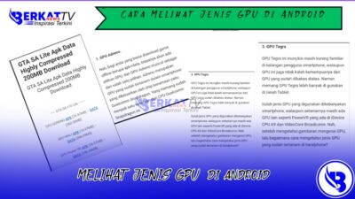 Cara Melihat Jenis GPU di Android [Mali, Adreno, Tegra, PowerVR]