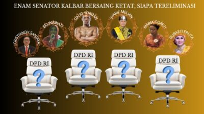 Enam orang calon senator Kalbar bersaing ketat menuju kursi DPD. Keenamnya telah memperoleh suara sementara lebih dari 100 ribu yakni Christiandy Sanjaya, Daud Yordan, Erlinawati, Maria Goreti, Rubaeti Erlita dan Sy Melvin