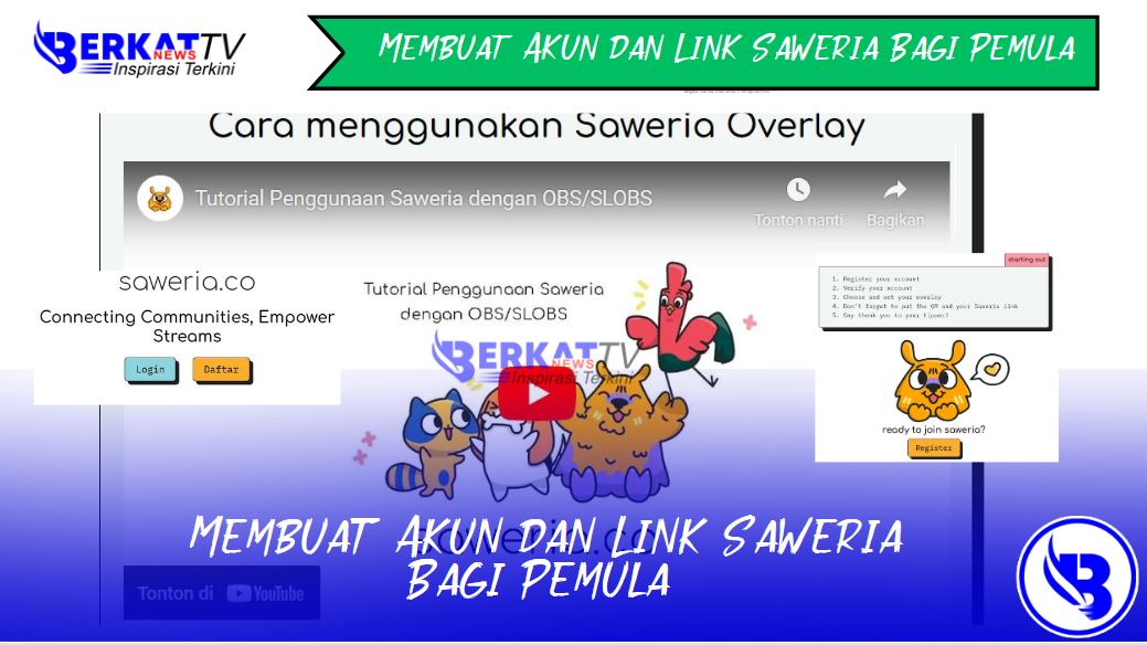 Cara membuat akun dan link saweria bagi pemula