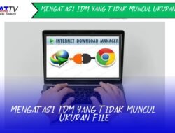 Cara Mengatasi IDM yang Tidak Muncul Ukuran File
