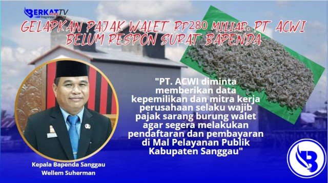 Bapenda Sanggau telah mengirimkan surat ke PT ACWI yang diduga telah menggelapkan pajak sarang burung walet hingga Rp280 miliar sejak 2018. Namun menginjak empat hari pada Sabtu (23/3), belum ada tanda-tanda PT. Anugerah Citra Walet Indonesia (ACWI) berniat memberikan klarifikasi