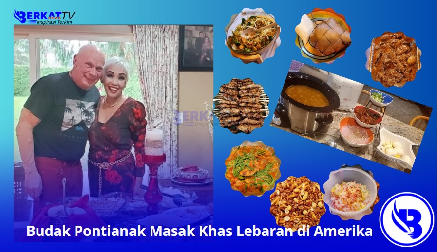 Bersama sang suami Darrel Hanson, Era Hanson budak Pontianak masak khas lebaran saat merayakan Idulfitri di Amerika Serikat