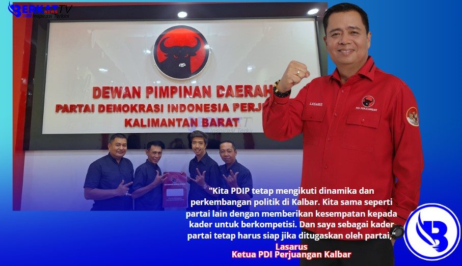 Kepastian Lasarus untuk maju di Pilkada Gubernur Kalbar 2024 akhirnya terjawab. Hal itu ia buktikan dengan mengambil formulir pendaftaran ke PDI Perjuangan Kalbar, Senin (22/4).