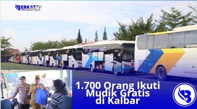 Pj Gubernur Kalbar Harrison dan Kapolda Kalbar Irjen Pol Pipit Rismanto saat melepas secara simbolis 1.700 orang yang mengikuti program mudik gratis di Kalbar, Jumat (5/4) di Lapangan Januaraga Mapolda Kalbar