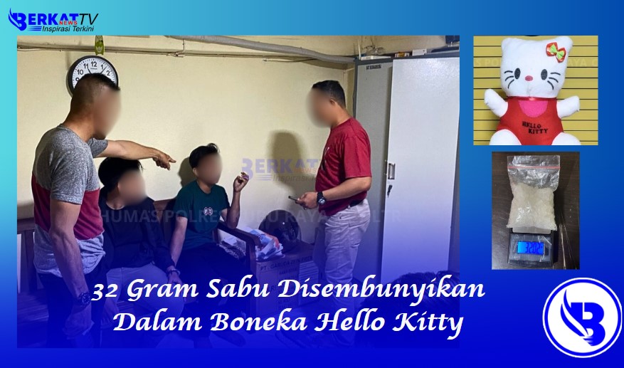 Satres Narkoba Polres Kubu Raya berhasil menggagalkan penyelundupan 32 gram sabu dari Pontianak ke Kalimantan Tengah. Sabu tersebut disembunyikan dalam bonek hello kitty.