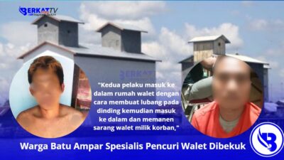 Dua orang warga Batu Ampar berinisial HA (34) dan RI (32) spesialis pencuri sarang burung walet dibekuk Satreskrim Polsek Batu Ampar.