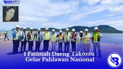 Ketua Umum BPP KKSS Muchlis Patahna dan pengurus BPW KKSS Kalbar ke Kabupaten Mempawah untuk melihat makam I Fatimah Daeng Takontu yang berada di Pulau Temajo (lokasi di belakang foto)