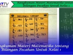 Rangkuman Materi Matematika tentang Bilangan Pecahan Untuk Kelas 1
