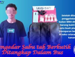 Pengedar Sabu tak Berkutik Ditangkap Dalam Bus