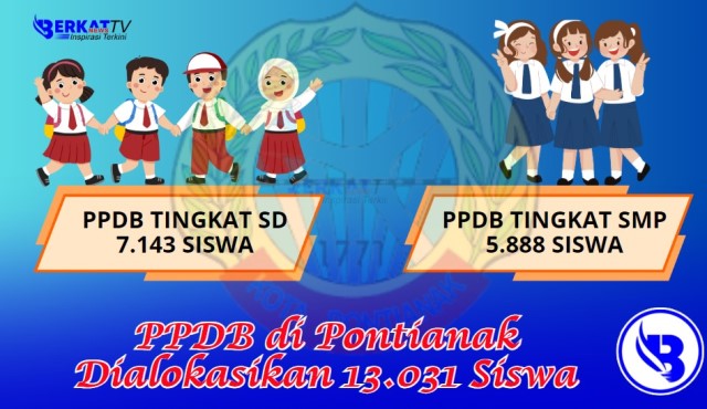 PPDB di Pontianak tahun ajaran 2024 telah dialokasikan sebanyak 13.031 siswa. Jumlah tersebut untuk jenjang SD maupun SMP baik negeri maupun swasta