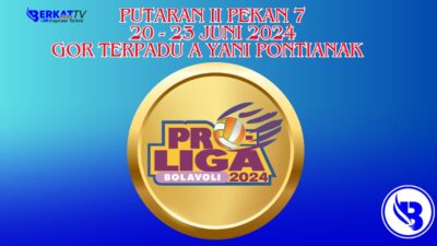 Putaran II Proliga pekan 7 akan berlangsung pada 20 - 23 Juni 2024 di GOR Terpadu A Yani Pontianak.