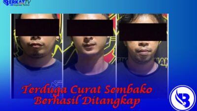 Tiga orang terduga pelaku curat di Singkawang berinisial ABE, MD, dan H dibekuk Satreskrim Polres Singkawang pada Kamis (6/6).