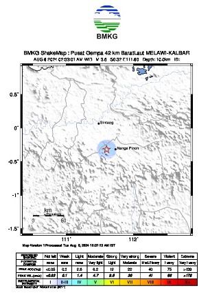 Melawi Diguncang Gempa Bumi