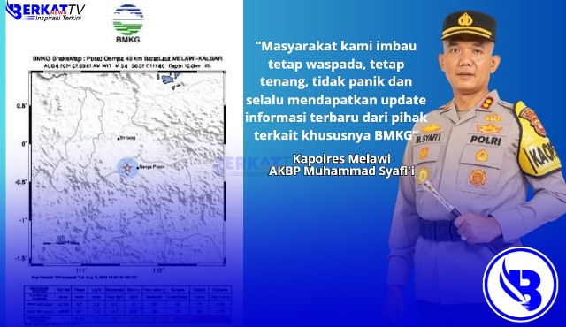 Gempa Bumi di Melawi, Warga Diimbau Tidak Panik