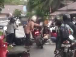 Pengendara Motor Alami Luka Akibat Tumpahan Solar
