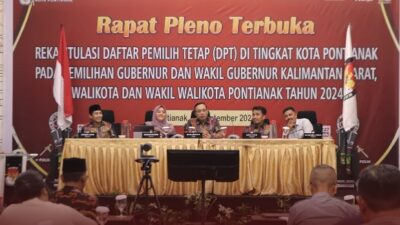 DPT Pilkada di Pontianak 489.208 Pemilih