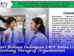 Materi Bahasa Indonesia SMA Kelas 11 tentang Paragraf Argumentasi