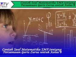 Contoh Soal Matematika SMP tentang Persamaan Garis Lurus untuk Kelas 8