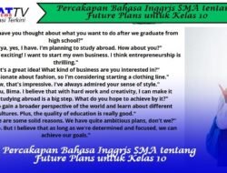 Percakapan Bahasa Inggris SMA tentang Future Plans untuk Kelas 10
