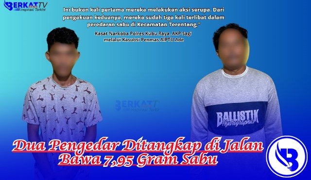 Dua Pengedar Ditangkap di Jalan Bawa 7,95 Gram Sabu