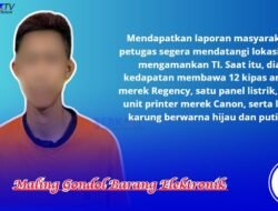 Maling Gondol Barang Elektronik Ditangkap di Pemakaman Tionghoa