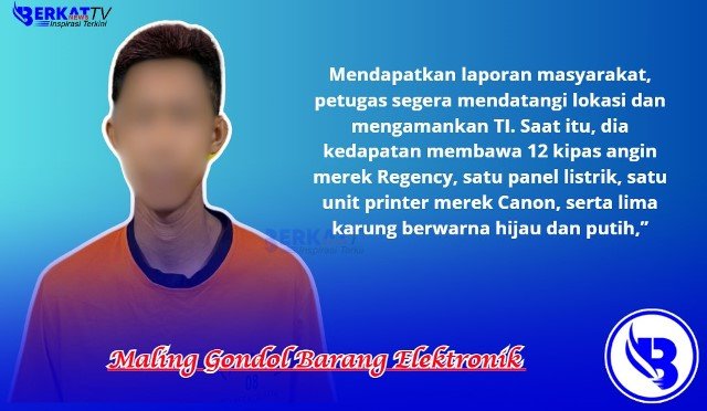 Maling Gondol Barang Elektronik Ditangkap di Pemakaman Tionghoa