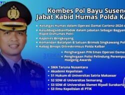 Bayu Suseno Dipromosikan Menjadi Kabid Humas Polda Kalbar