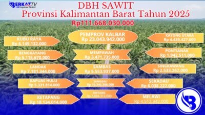 DBH Sawit Kalbar Tahun 2025 Rp111,6 Miliar