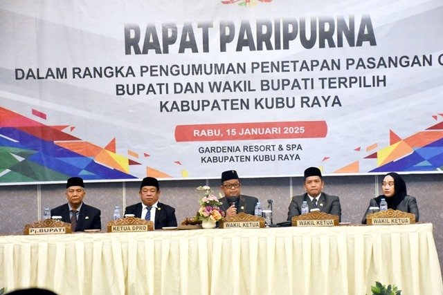 DPRD Paripurnakan Penetapan Bupati dan Wabup Kubu Raya Terpilih. Pelantikan Menunggu Pusat