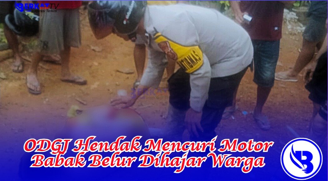 ODGJ Hendak Mencuri Motor Babak Belur Dihajar Warga
