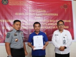 Satu Napi Lapas Kelas IIA Pontianak Terima Remisi Imlek