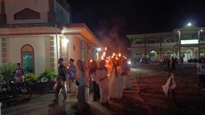 200 Peserta Pawai Obor Sambut Puasa Ramadhan