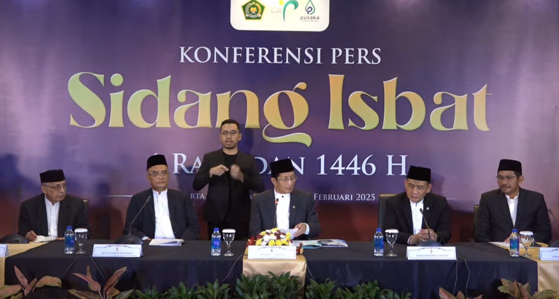 Sidang isbat dari Kementerian Agama RI telah menetapkan awal puasa 1 Ramadan 1446 H jatuh pada hari Sabtu 1 Maret 2025, Jumat (28/2/2025). Foto: berkatnewstv