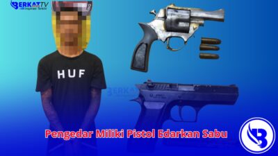 Pengedar Miliki Pistol Edarkan Sabu