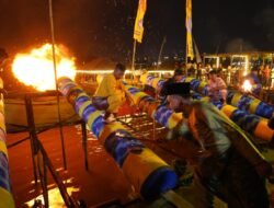 Dentuman Serentak 236 Meriam Karbit Sambut Malam Lebaran di Pontianak