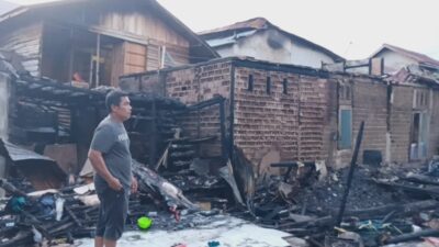 6 Rumah Sisa Puing. 1 Rumah Terdampak Akibat Kebakaran di Baladewa Beting