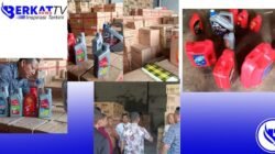 Ribuan liter oli dari berbagai merek yang diduga palsu dan siap diedarkan ke pasaran berhasil ditemukan aparat gabungan di sebuah pergudangan Xtrajoss Jalan Arteri Supadio (A Yani II) Kabupaten Kubu Raya, Jumat (20/6/2025). Foto: yung/berkatnewstv