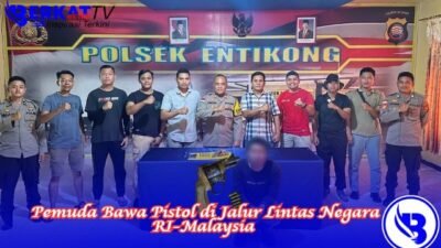 Pemuda Bawa Pistol di Jalur Lintas Negara RI-Malaysia