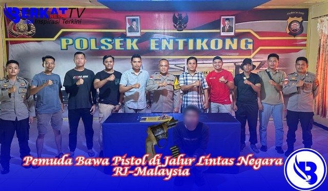 Pemuda Bawa Pistol di Jalur Lintas Negara RI-Malaysia